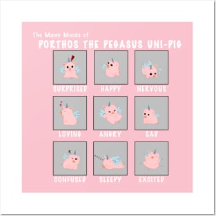 Moods of Porthos the Pegasus Uni-Pig Posters and Art